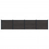 Panel ogrodzeniowy 4 pcs WPC i aluminium Czarny