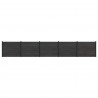Panel ogrodzeniowy 5 pcs WPC i aluminium Czarny
