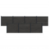 Panel ogrodzeniowy 7 pcs WPC i aluminium Czarny
