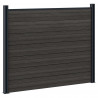 Panel ogrodzeniowy 8 pcs WPC i aluminium Czarny