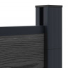 Panel ogrodzeniowy 8 pcs WPC i aluminium Czarny