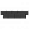 Panel ogrodzeniowy 9 pcs WPC i aluminium Czarny