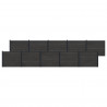 Panel ogrodzeniowy 10 pcs WPC i aluminium Czarny