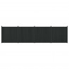 Panel ogrodzeniowy 4 pcs WPC i aluminium Czarny