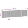 Panel ogrodzeniowy 4 pcs WPC i aluminium Czarny