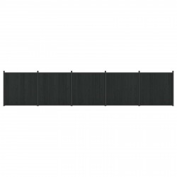 Panel ogrodzeniowy 5 pcs WPC i aluminium Czarny