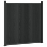 Panel ogrodzeniowy 5 pcs WPC i aluminium Czarny