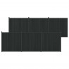 Panel ogrodzeniowy 6 pcs WPC i aluminium Czarny