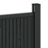 Panel ogrodzeniowy 6 pcs WPC i aluminium Czarny