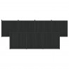 Panel ogrodzeniowy 7 pcs WPC i aluminium Czarny