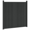 Panel ogrodzeniowy 7 pcs WPC i aluminium Czarny