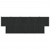 Panel ogrodzeniowy 9 pcs WPC i aluminium Czarny