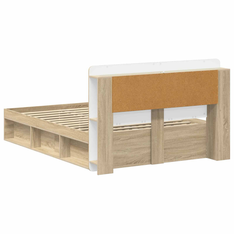 Rama łóżka z przechowywaniem dąb Sonoma 140 x 200 cm