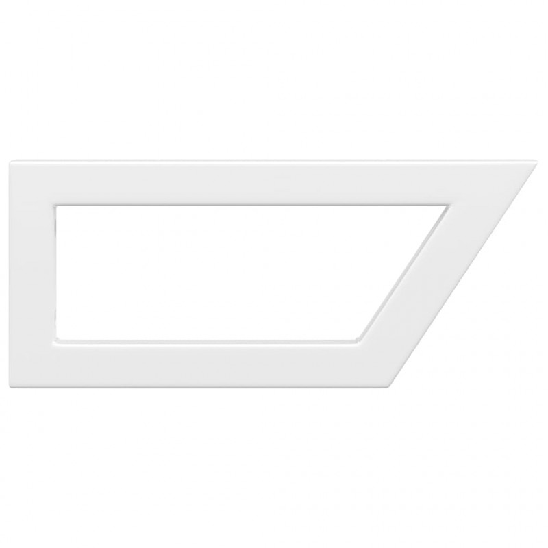 Wsporniki do półki pod umywalkę, 2 szt., białe, trapezowe, stal