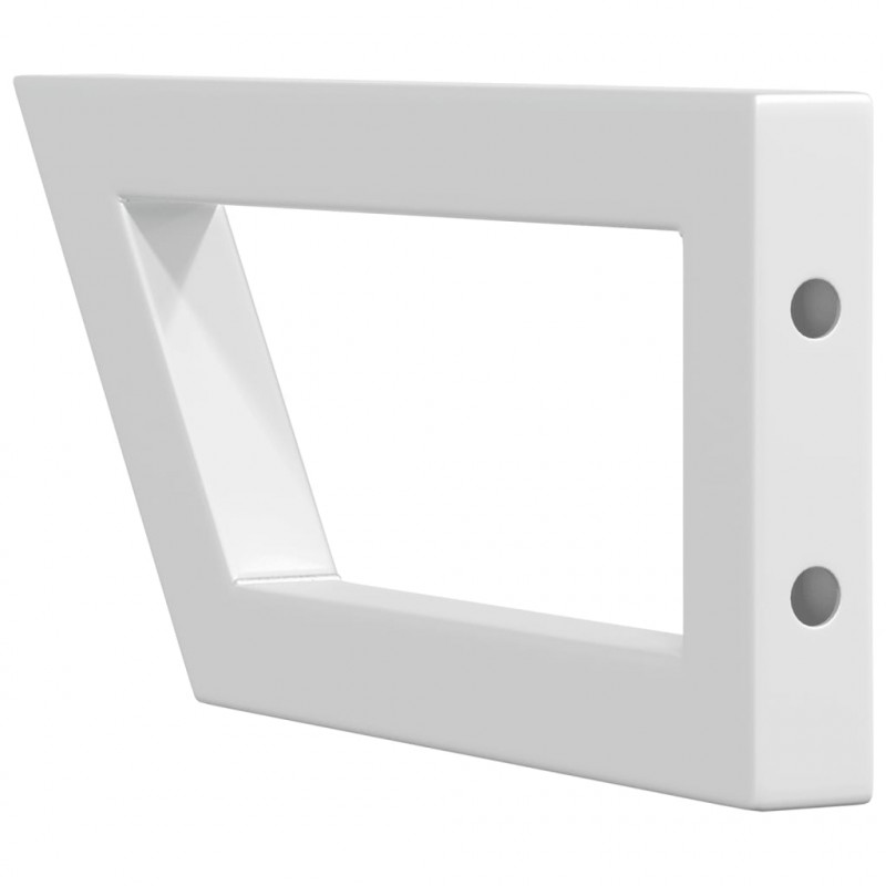 Wsporniki do półki pod umywalkę, 2 szt., białe, trapezowe, stal