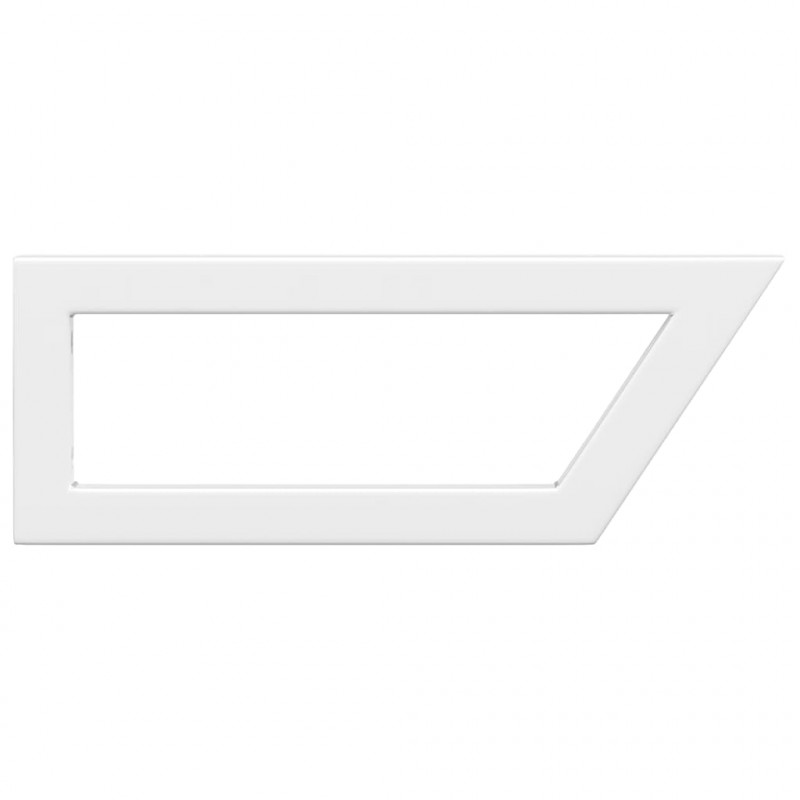 Wsporniki do półki pod umywalkę, 2 szt., białe, trapezowe, stal