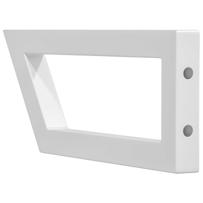 Wsporniki do półki pod umywalkę, 2 szt., białe, trapezowe, stal