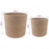 Zestaw doniczek 2 pcs naturalny Ø 28 x 28 cm 100% Juta Tossa