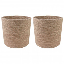 Zestaw doniczek 2 pcs naturalny Ø 21 x 21 cm 100% Juta Tossa
