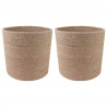 Zestaw doniczek 2 pcs naturalny Ø 21 x 21 cm 100% Juta Tossa