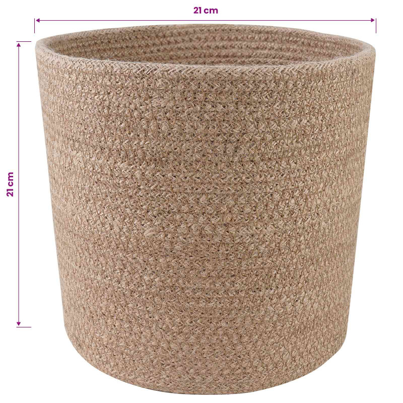 Zestaw doniczek 2 pcs naturalny Ø 21 x 21 cm 100% Juta Tossa