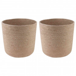 Zestaw doniczek 2 pcs naturalny Ø 28 x 28 cm 100% Juta Tossa