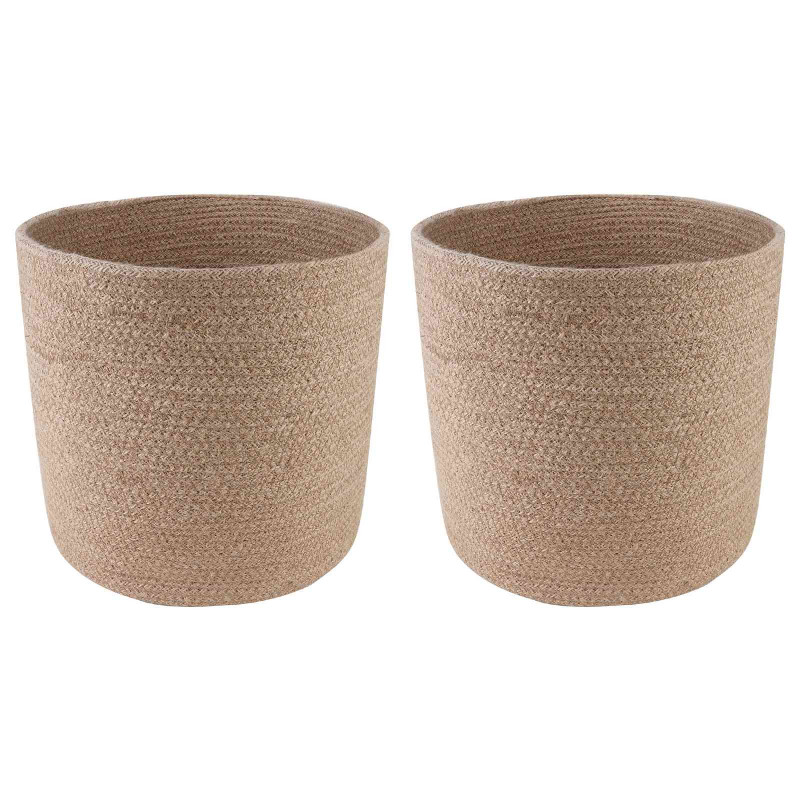Zestaw doniczek 2 pcs naturalny Ø 28 x 28 cm 100% Juta Tossa