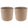 Zestaw doniczek 2 pcs naturalny Ø 28 x 28 cm 100% Juta Tossa