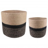 Zestaw doniczek 2 pcs Naturalny i czarny Ø 28 x 28 cm