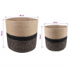 Zestaw doniczek 2 pcs Naturalny i czarny Ø 28 x 28 cm