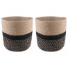 Zestaw doniczek 2 pcs Naturalny i czarny Ø 21 x 21 cm