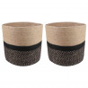 Zestaw doniczek 2 pcs Naturalny i czarny Ø 28 x 28 cm