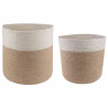Zestaw doniczek 2 pcs Naturalne i białe Ø 28 x 28 cm
