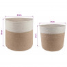 Zestaw doniczek 2 pcs Naturalne i białe Ø 28 x 28 cm