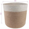 Zestaw doniczek 2 pcs Naturalne i białe Ø 21 x 21 cm
