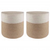 Zestaw doniczek 2 pcs Naturalne i białe Ø 28 x 28 cm