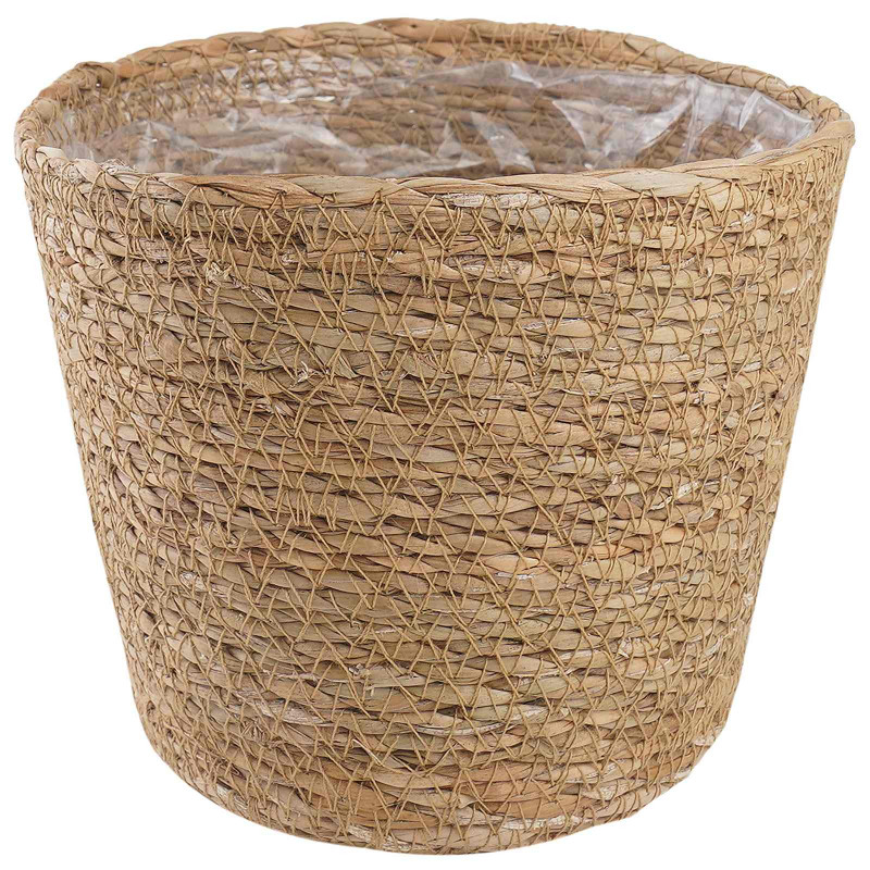 Kosze na rośliny z trawy morskiej 3 pcs naturalny Ø26 x 19 cm