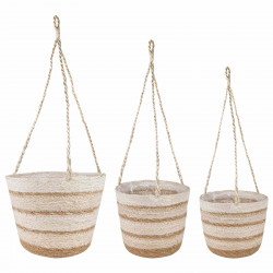 Kosze na rośliny z trawy morskiej 3 pcs