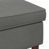Stołek na Stopy ciemnoszary 55 x 35 x 41 cm Welur