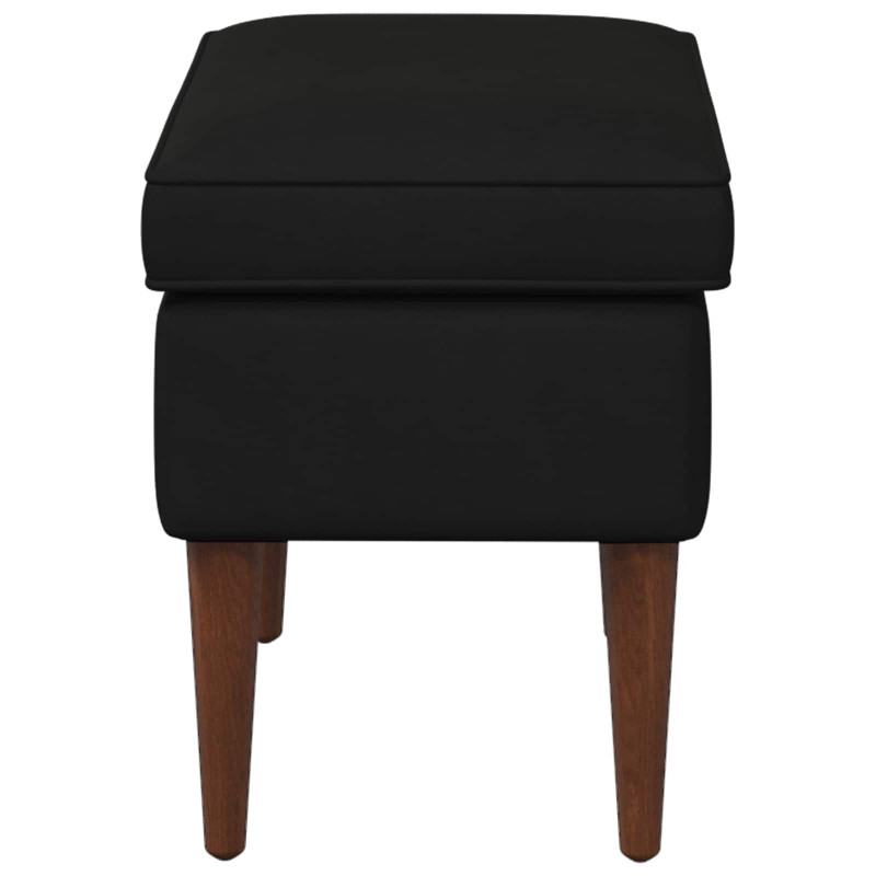 Stołek na Stopy Czarny 55 x 35 x 41 cm Welur