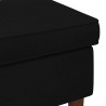 Stołek na Stopy Czarny 55 x 35 x 41 cm Welur