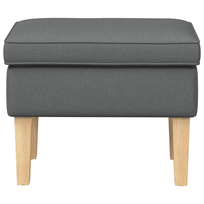 Stołek na Stopy ciemnoszary 55 x 35 x 41 cm tkanina