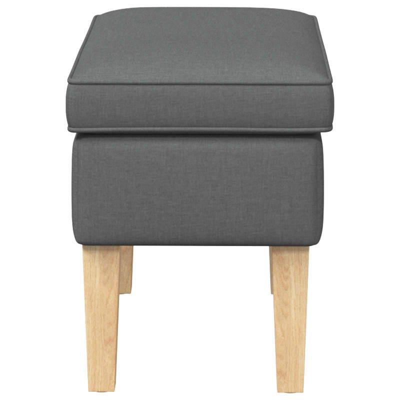 Stołek na Stopy ciemnoszary 55 x 35 x 41 cm tkanina