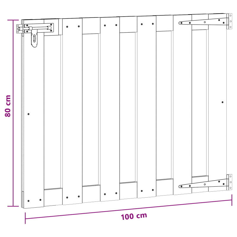 Brama ogrodowa 100 x 80 cm WPC i aluminium Czarny