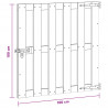 Brama ogrodowa 100 x 100 cm WPC i aluminium Czarny