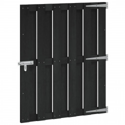 Brama ogrodowa 100 x 112 cm WPC i aluminium Czarny