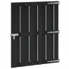 Brama ogrodowa 100 x 112 cm WPC i aluminium Czarny