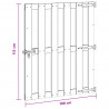 Brama ogrodowa 100 x 112 cm WPC i aluminium Czarny