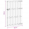 Brama ogrodowa 100 x 150 cm WPC i aluminium Czarny