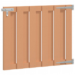 Brama ogrodowa 100 x 80 cm WPC i aluminium brązowy